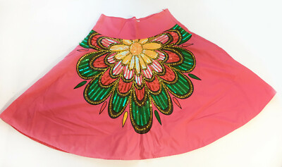 Traffic People Pink Sequin Flower Circle/Flared Skirt Size