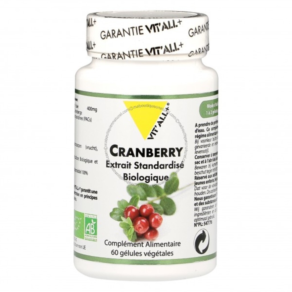 Cranberry Bio Vitall+ 400 mg contre la gêne urinaire récurrente chez la femme active