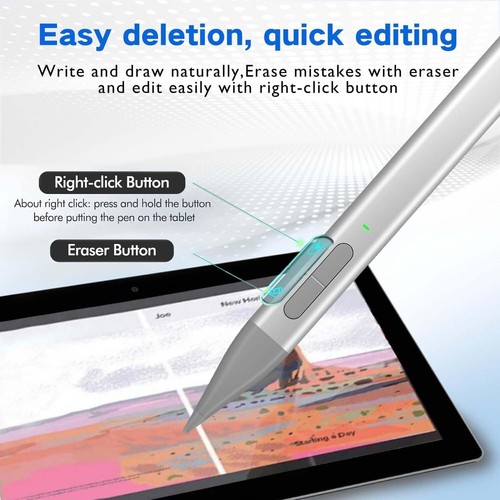 Slim Pen 2 for Microsoft Surface with 4096 Pressure Eraser & Right-Click Palm... - Picture 7 of 8
