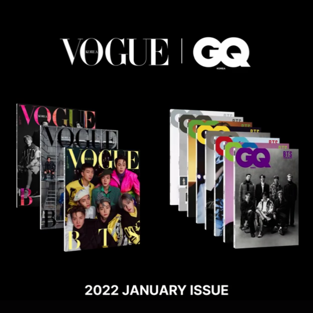 BTS VOGUE GQ KOREA 2022 January Cover Issue Magazine Brand New