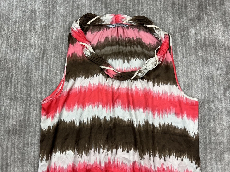 Camiseta sin mangas transparente extra grande Signature by Larry Levine informal para mujer Foto 2 de 4