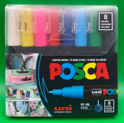 POSCA 8-Color PC-1M Paint Marker Set 0.7mm