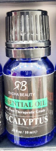 Radha Beauty EUCALYPTUS Essential Oil 100 Pure Therapeutic Grade .33 oz/10mL New