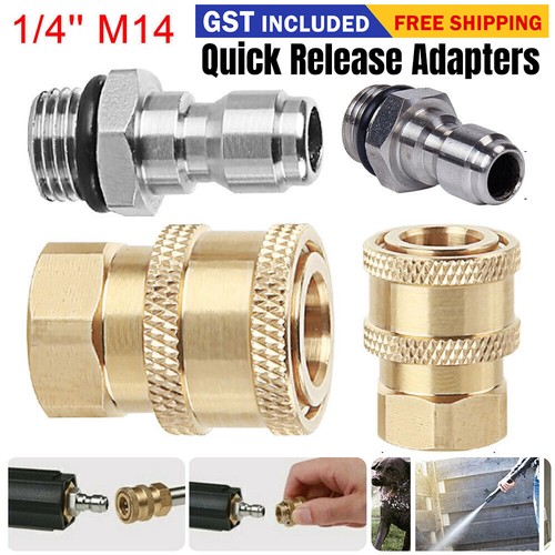 Pressure Washer Coupling Quick Release Adapter 1/4" Male Male Fitting