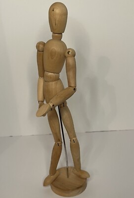 EUC Gestalta Artist s Posable Jointed Figure Sketch Model IKEA Natural Wood 13 