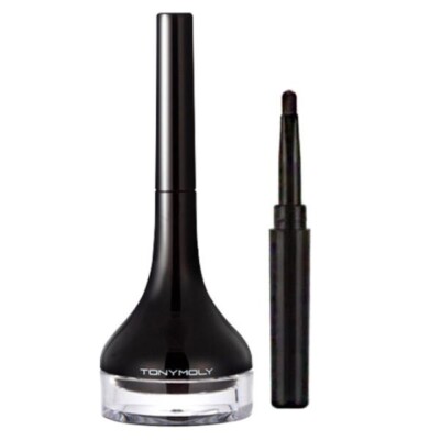 White Gel Eyeliner Long Brush No. 1 Black TONYMOLY Makeup K-Beauty