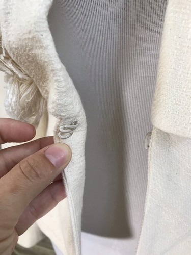 Derek Lam 10 Crosby Ivory Fringe Career Peplum Blazer Jacket Sz 4 - Picture 8 of 9