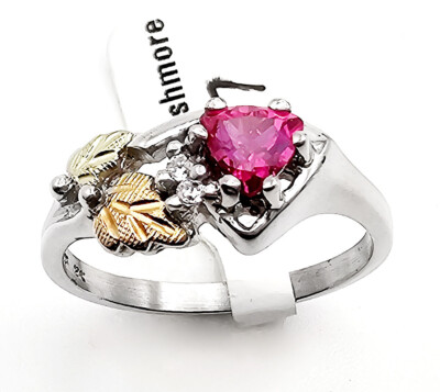Mt Rushmore Sterling Silver Ring w Lab Created Ruby Size FAST