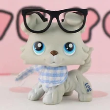 Rare lps Pet Shop Gray Collie 363 with Accessories Who Love Toys Kids Gift Rare