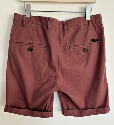 Allsaints Mitre Deck Fit Chino Shorts W32 Burgundy / Maroon / Red | eBay