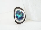 Native American Sterling Silver 925 Azurite Heavy Ring Size 7