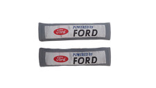 2x New Grey Car Seat Belt Cover Shoulder Pads Powered By Ford 10.5x2.5 2x New Grey Car Seat Belt Cover Shoulder Pads Powered By Ford 10.5x2.5