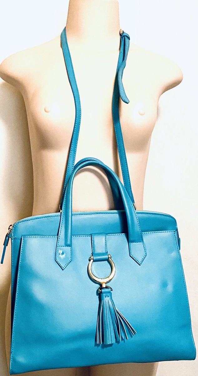 Tosca Blue Tosca Blu Bag Tosca Blu Blue Dual Handle 100% Split