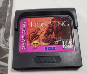 The Lion King Game Gear AUTHENTIC Sega + Manual genuine lon kin GameGear