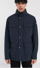 Scotch  Soda Men  s Hooded Field Jacket in Blue  0002-NIGHT  Sz Small  NEW 