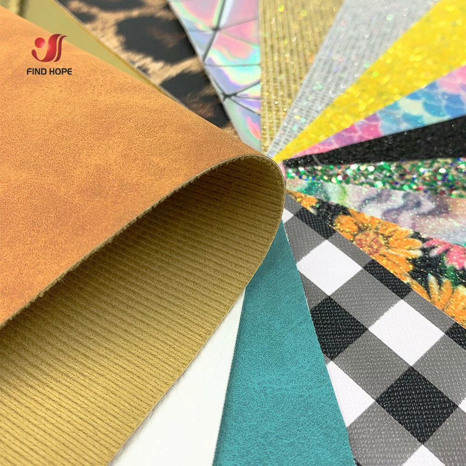 20pcs Leopard Mermaid Glitter Iridescent PU Leather Fabric Bows Handmade 20*15cm - Image 2 of 4