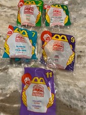 McDonalds Happy Meal Animal Kingdom Lot of 5 Crocodile lion toucan lemur icuanod