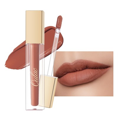 Oulac Matte Liquid Red Lipstick for Women Orange-Brown Tones Red Lip Gloss Lo...