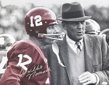 JOE NAMATH SIGNED 16X20 W/ BEAR BRYANT JSA COA ALABAMA ROLL TIDE