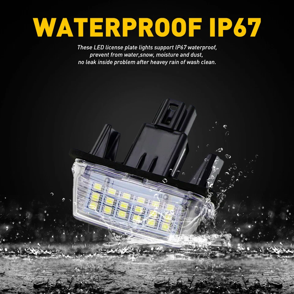 Luz de matrícula AUXITO 18LED apta para Toyota Avalon Camry Highlander Yaris Foto 4 de 4