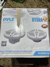 Pyle PLMRBT65W 2 pack 6.5 Inch Waterproof Bluetooth Marine Speakers- White #5604