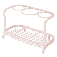 mDesign Metal Hair Care & Styling *3/Tool Organizer Holder *Light Pink *Free S/H