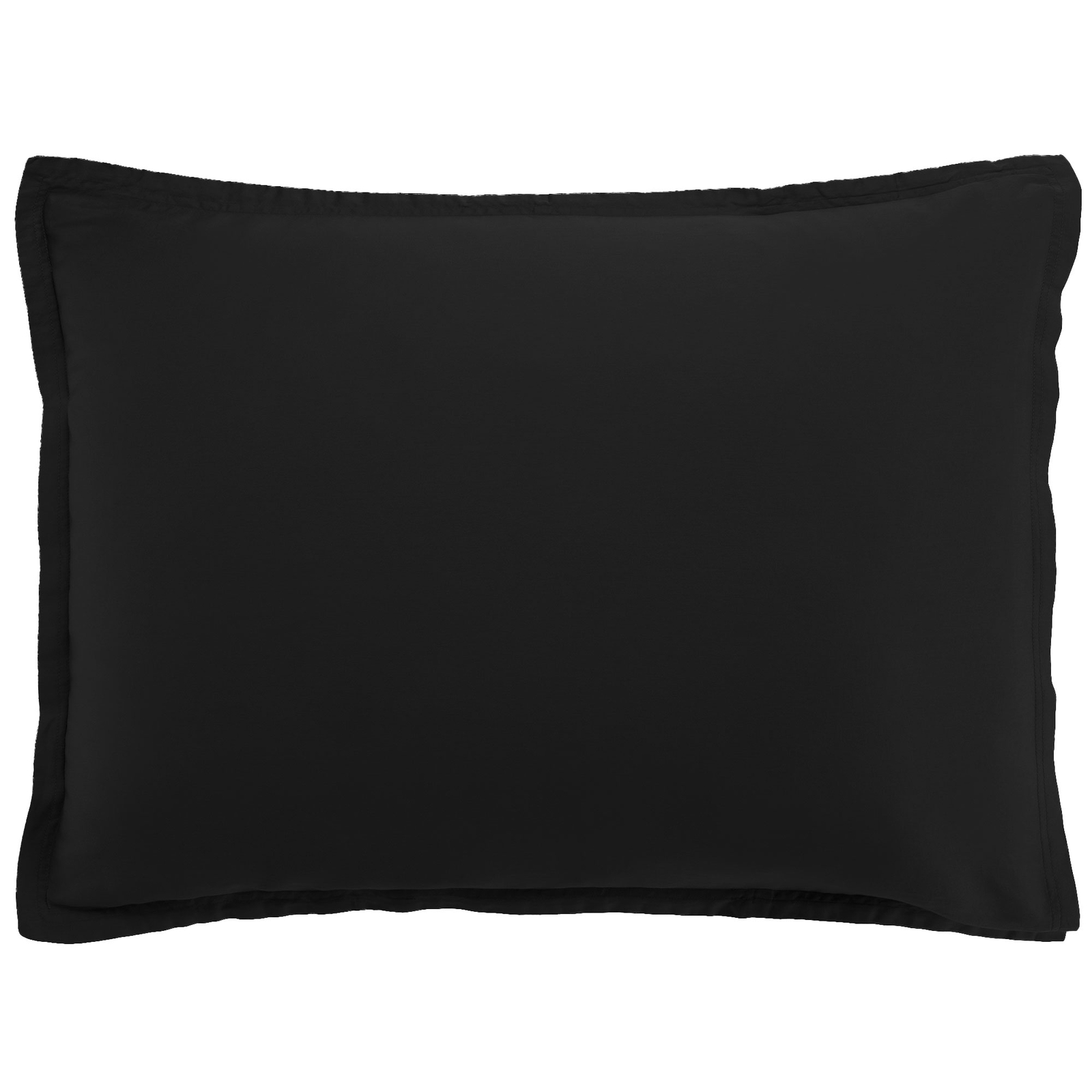 Taie d'oreiller 50x70 cm satin de coton noir pour des nuits douces et relaxantes