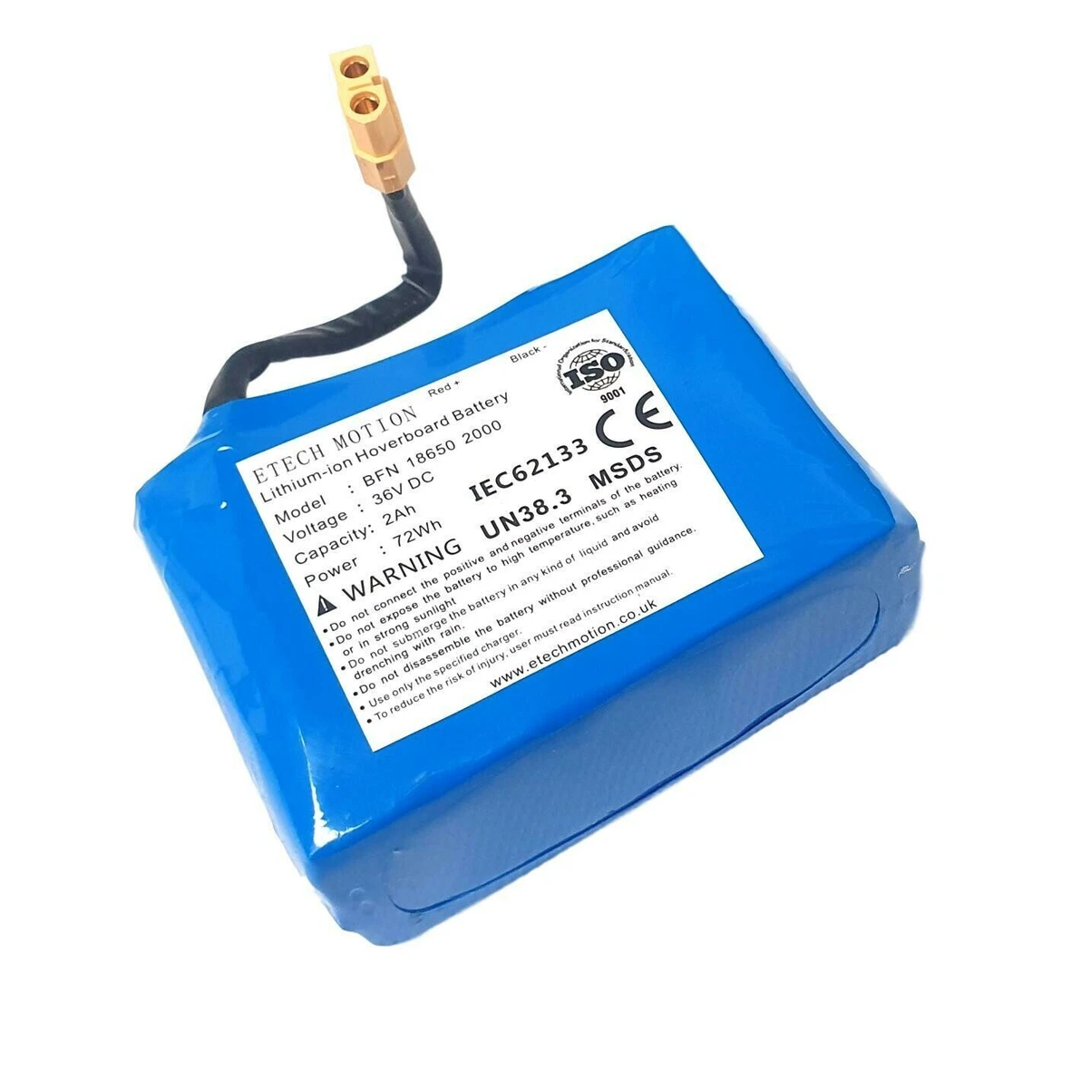 36v 2ah hoverboard battery hot sale