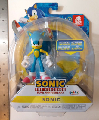 Jakks Sonic the Hedgehog 30th Anniversary Neon 4 in Figure Yellow Chaos Emerald 