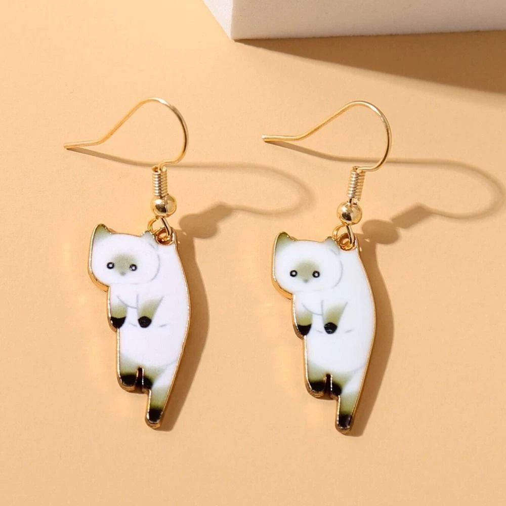 Dangle Earrings Animal Earring Women Jewelry Cat Earrings Cute Kitten Ear Hook