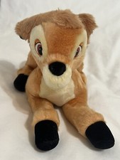Disney Store Bambi Deer Plush Stuffed Animal Disney Stamp 12  Laying Down