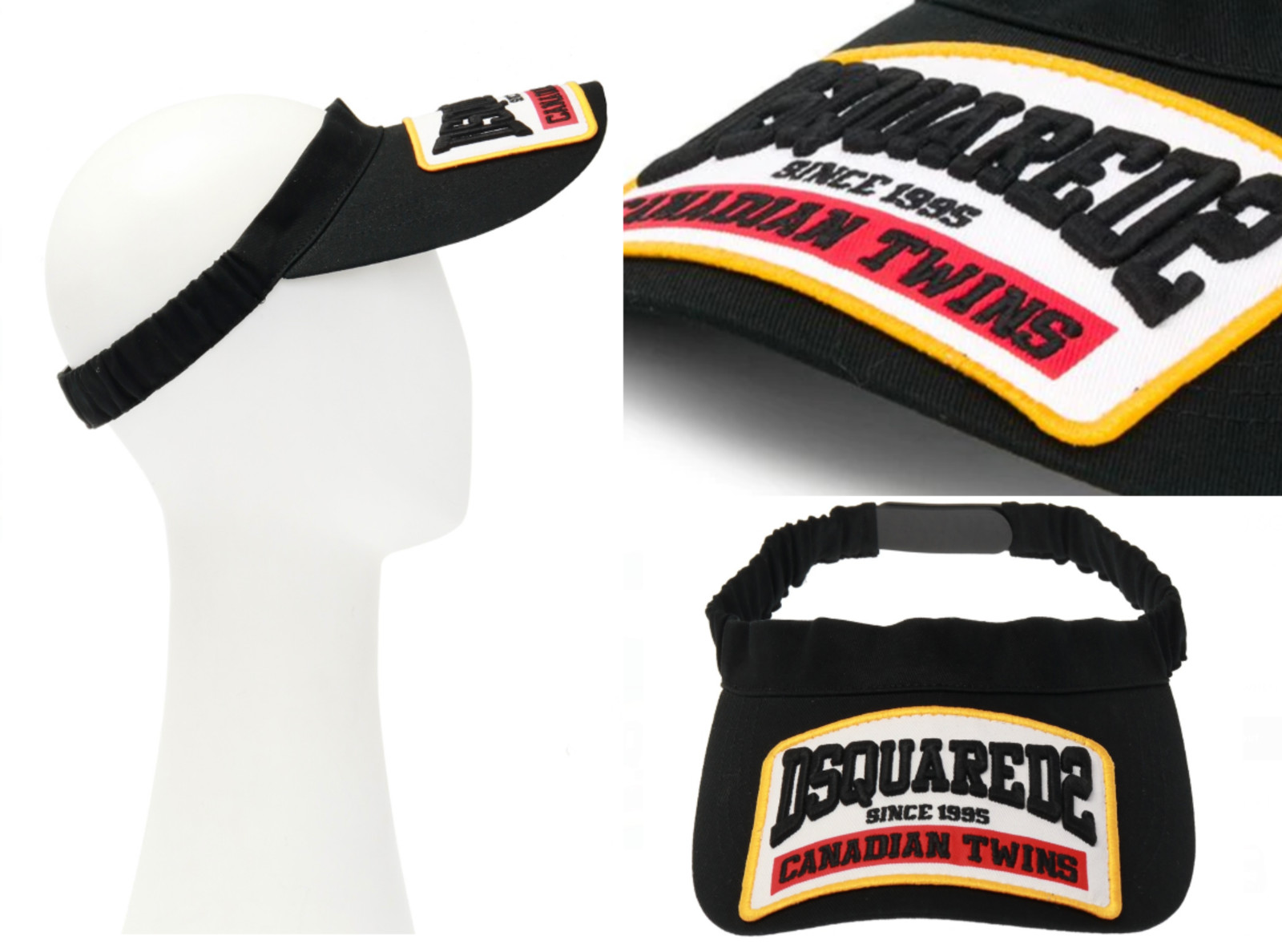 Dsquared2 Unisex Iconic Logo-Patch Visor Cap Tennis Golf Hat Sunshade