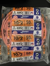 50 ft. 10/2 Solid Romex Simpull  NM-B W/G Wire
