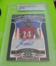 2022 Jerome Ford Leaf Valiant All-American Crystal Black Proof RC AUTO (1/1) 🔥
