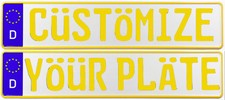 Custom European German License Plate - Customize Your Plate Custom European German License Plate - Customize Your Plate