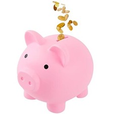 Piggy Bank for Kids Unbreakable Plastic Coin Bank Money Saving Box Pink, Large