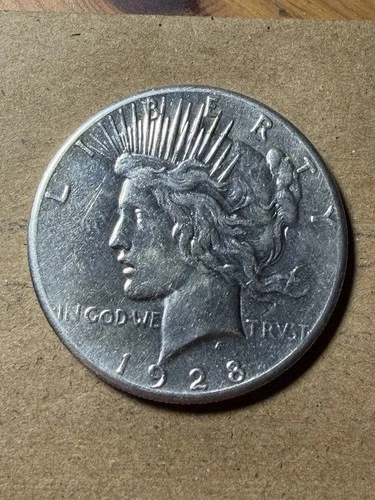 1928 Peace Dollar - AU-Unc Details - Key Date - As Shown! (#2307)