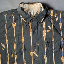 Vintage Roper Shirt Mens XL Aztec Arrows Cowboy Western Rodeo Long Sleeve