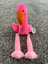 Ty Beanie Baby, PINKY The Flamingo, RARE 1995 - RARE PINK TAG STAMP
