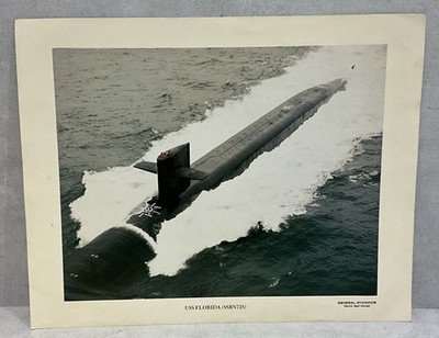 USS Florida SSBN728 Print Vintage General Dynamics 11  x 14 