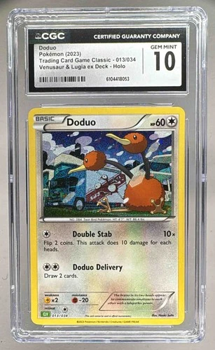 8053 Doduo 2023 Pokemon Classic #013 Venusaur & Lugia ex Deck Holo CGC 10