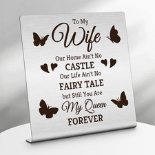 Wife Gifts from Husband Decorative Plaque Anniversary Wedding Gifts for Wife Chr
