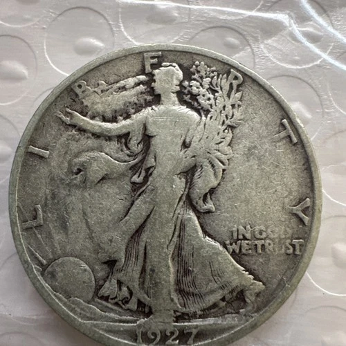 1927 S Walking Liberty Half Dollar - Fine Condition -90% Celebrating 100 Years