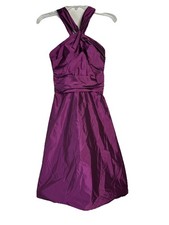 Watters & Watters Taffeta Dress Sz 10 $265 Purple Halter Prom Party Cocktail NEW