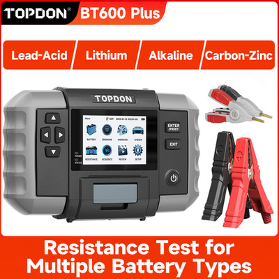 TOPDON BT600 Plus 24V Car Battery Tester Cranking Test Charging Alternator Load