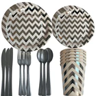 BIRTHDAY PARTY 10-60pc TABLEWARE SET BIG/SMALL PLATES CUP CUTLERY DISPOSABLE SET