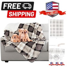 Pet Blanket - Reversible Waterproof Plaid Throw Protects Couch, Car, and Bed ...