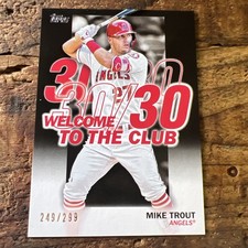 2023 Topps Welcom to the Club Mike Trout Auto 30/30 Angels #WC-15 249/299 black