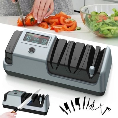 5 in 1 Electric Knife Sharpener-3 Rotational Speed Adjustable Knife Sharpener