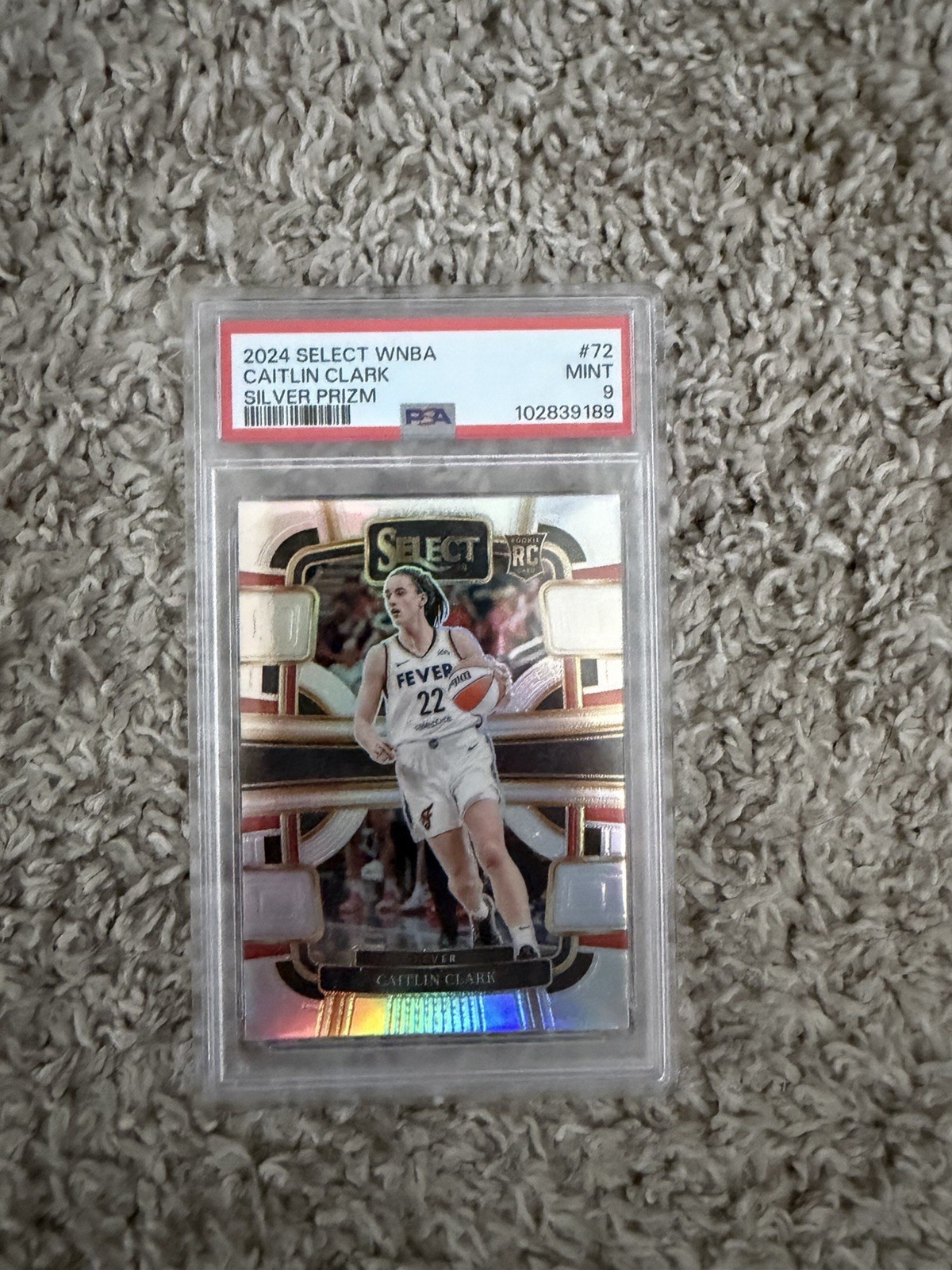 Panini 2024 Select WNBA Concourse Caitlin Clark #72 Silver Prizm RC PSA 9